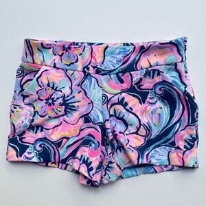 Lilly Pulitzer Makenna Ponte Shorts Nauti Navy Boho Bateau 4" Inseam Size 0